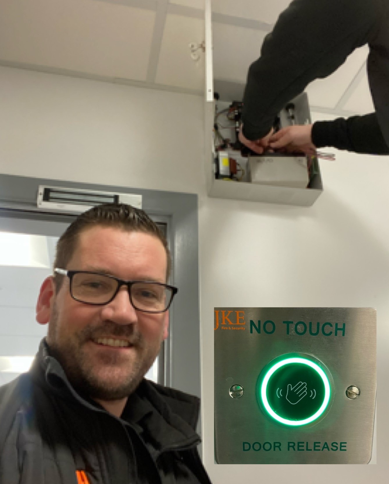 Installing a battery into an access control system