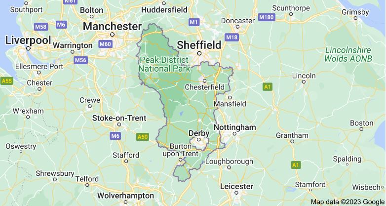 Derbyshire from Google Maps